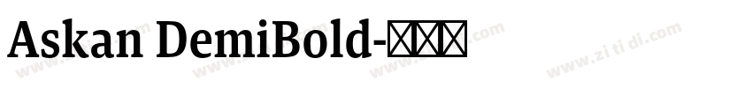 Askan DemiBold字体转换